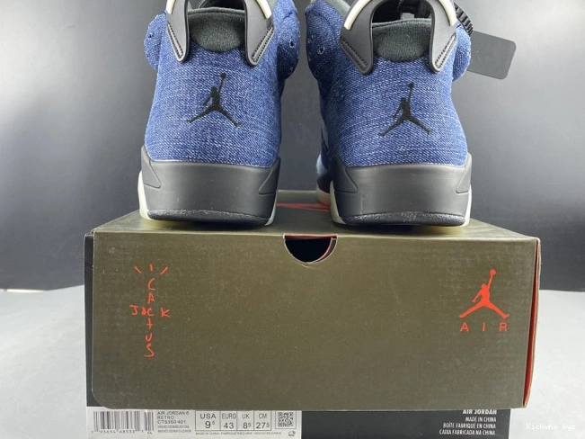 Denim Jordan CT5350-401 Air 6 Washed 0823